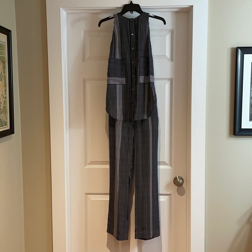 Derek Lam 10 Crosby Intermix 100% Silk Jumpsuit